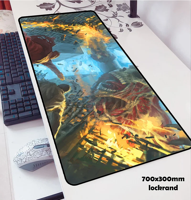 Коврик для мыши attack on titan padmouse 700x300x2 мм, коврик для мыши, коврик для компьютерной мыши с логотипом, игровой коврик для мыши, геймерская клавиатура, коврики для мыши для ноутбука