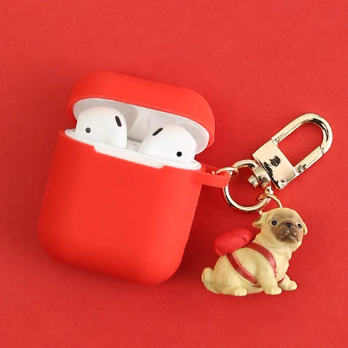 Декоративный силиконовый чехол с рисунком милой собаки для Apple Airpods 1, 2, аксессуары для гарнитуры, защитная крышка, bluetooth-наушники, брелок для ключей - Цвет: style 5