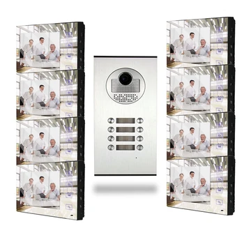 

XinSiLu Smart 7'' Wired Video Door Phone Doorbell Kits Villa Building Video Intercom System Support 8pcs Mirror Panel Monitors