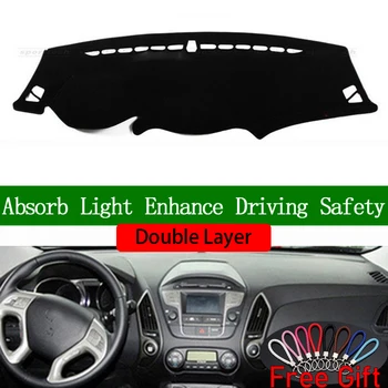 

Double Layer Car Stickers For Hyundai ix35 Tucson 2010 2011 2012 2013 2014 2015 Dashboard Cover Car Accessories Car Decals
