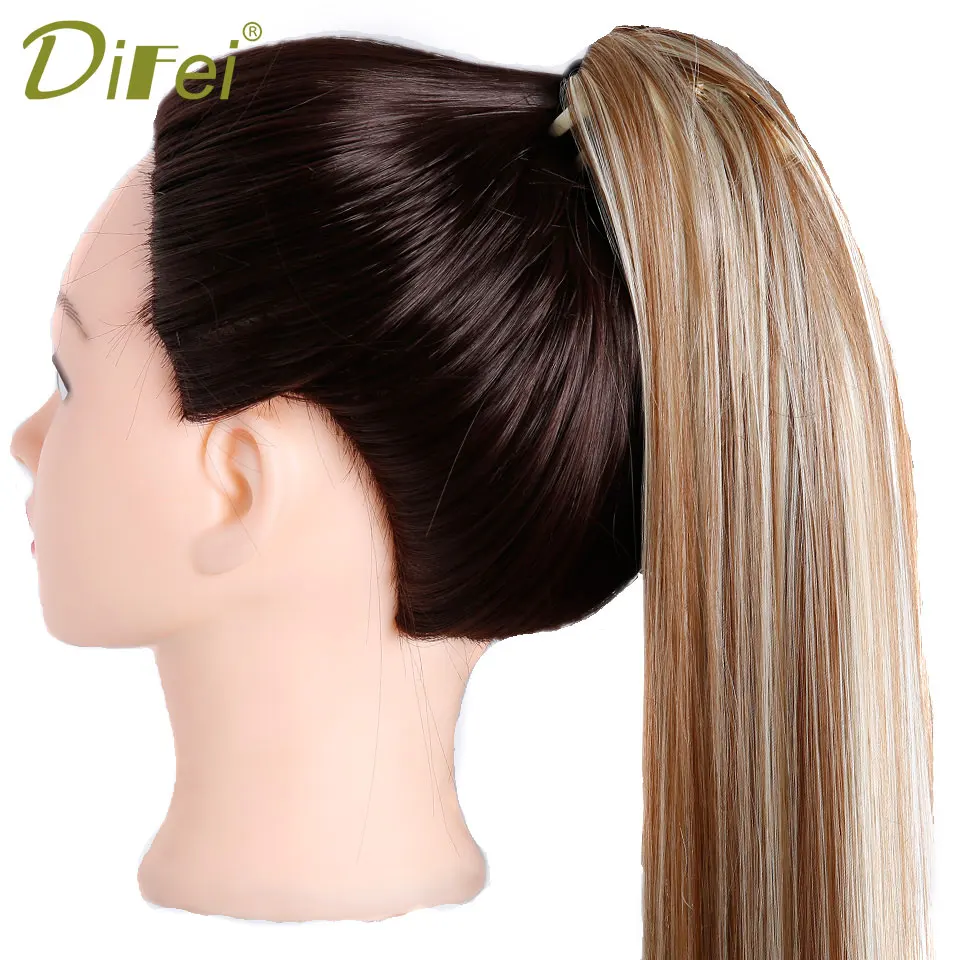 DIFEI 2019 New Ponytail Synthetic High Temperature Fiber Long Fake Hair Pieces Drawstring Ponytail Extensions for Women