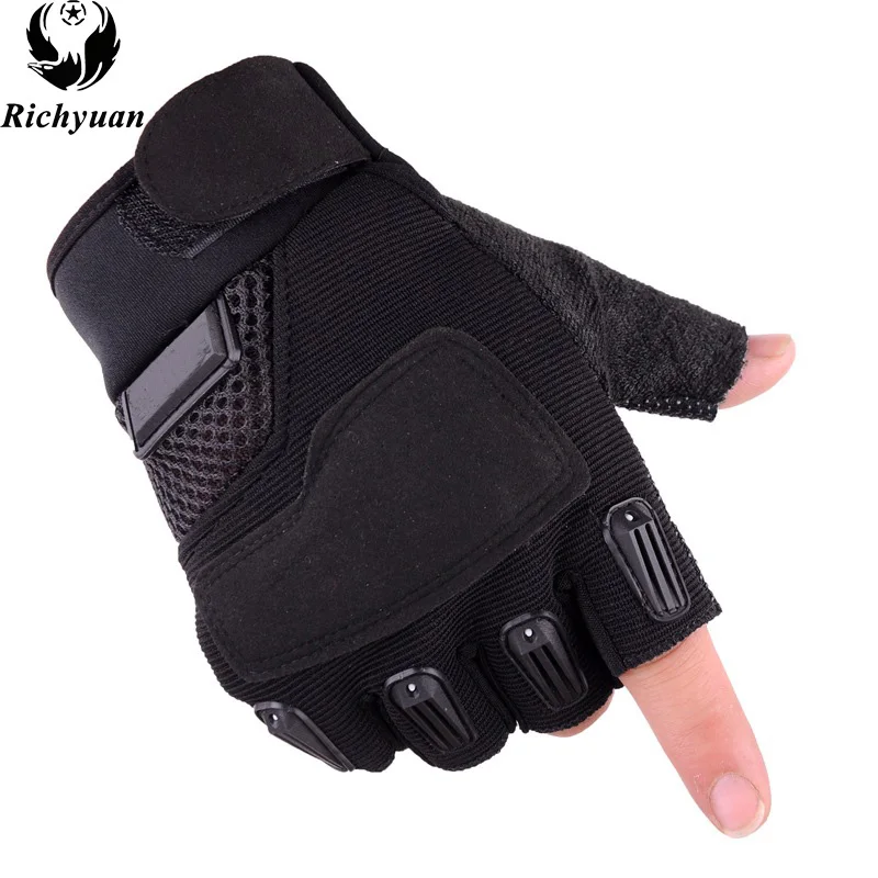 Стиль, армейские тактические перчатки для мужчин, спортивные рукавицы, Перчатки для фитнеса, военные женские перчатки - Цвет: black