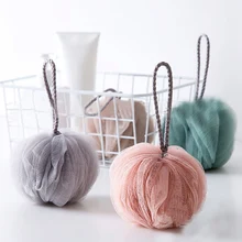 Мочалка из люфы шариковая сетчатая Губка 1 шт. молочный Душ аксессуары для ванной комнаты PE банный цветок супер мягкий