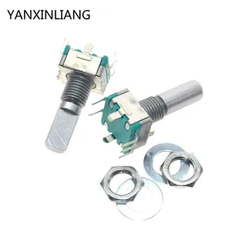 

10pcs Rotary encoder code switch EC11 audio digital potentiometer with switch 5Pin handle length 20mm WAVGAT