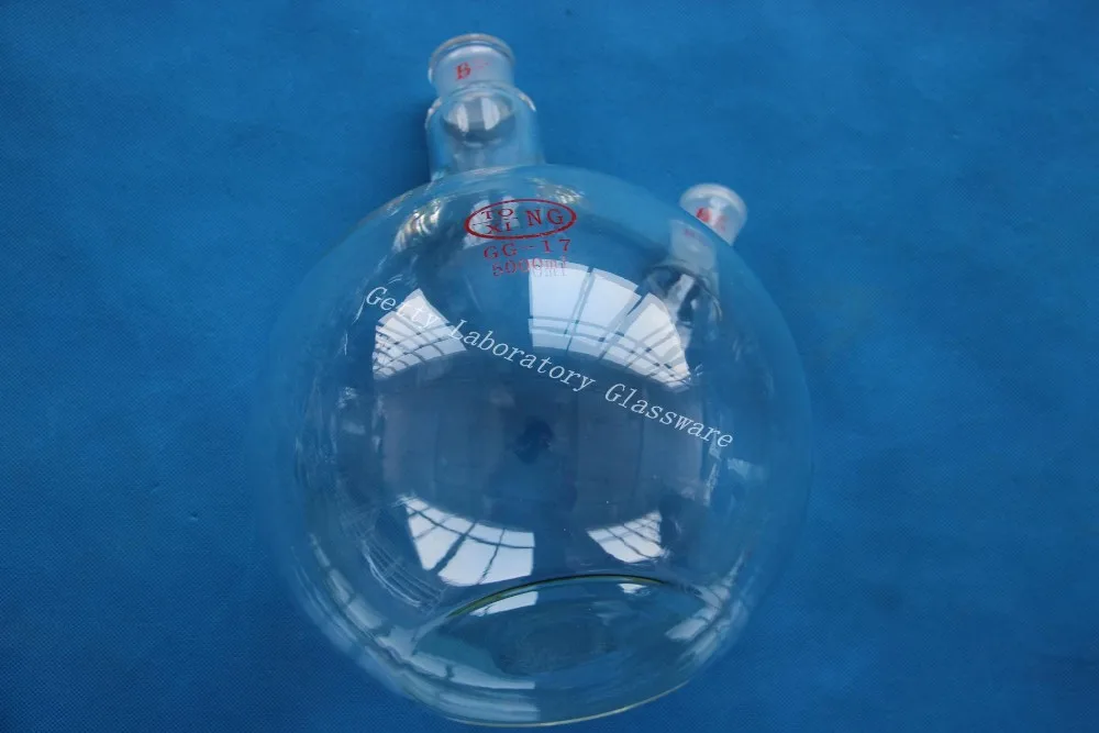 5L (5000ml) 2-neck (two-neck) flat bottom boiling flask, heavy wall, 24/29 joint 3 5L (5000ml) 2-neck (two-neck) flat bottom boiling flask, heavy wall, 24/29 joint 2