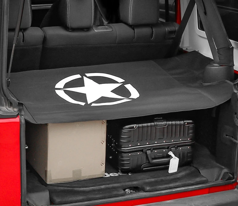 BAWA укладка багажника сетка для Jeep Wrangler JK 4 двери 2007- багаж Перевозчик занавес автомобиля сетки-держатели в Багажник автомобильный Органайзер