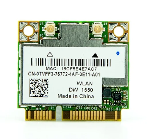 

SSEA New For DELL DW1550 BroadCom BCM4352 BCM94352HMB Half Mini PCI-E 802.11ac Wifi BT 4.0 2.4G/5.0GHz Wireless card 867Mbps