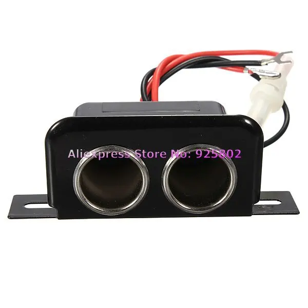 12V Car Motorbike Tractor Boat Cigarette Lighter Double Socket Plug | Автомобили и мотоциклы