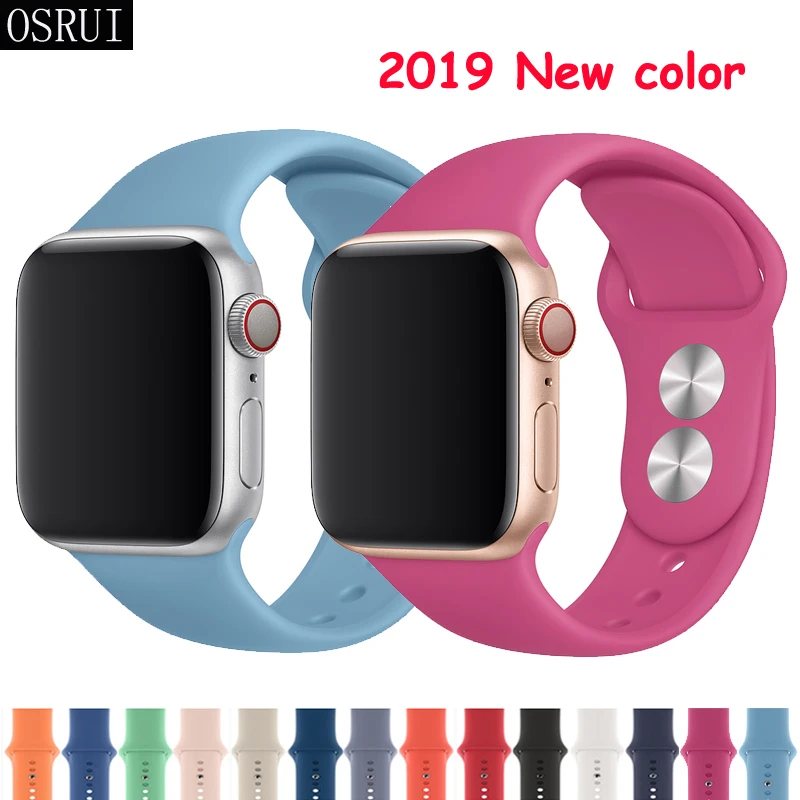 

Strap for Apple watch band 42mm/38mm 44mm/40mm correa iwatch 4 3 2 sport silicone bracelet pulseira Apple watch 4 accessories