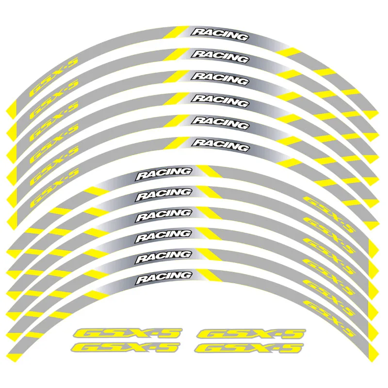 12 шт. Высококачественные наклейки на колеса мотоцикла полоса светоотражающий обод украшения для suzuki GSX-S750 GSXS1000 750 1000