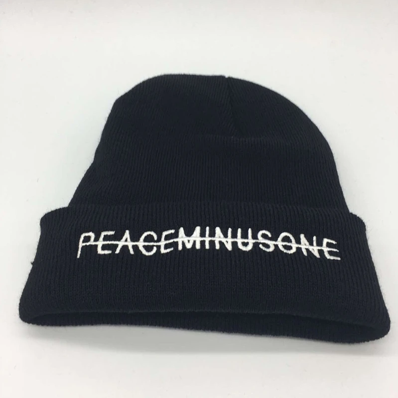 KPOP BIGBANG GD gdragon PEACEMINUSONE knitted hat embroidery style fashion Unisex hat for Adult  Fashion New (3)