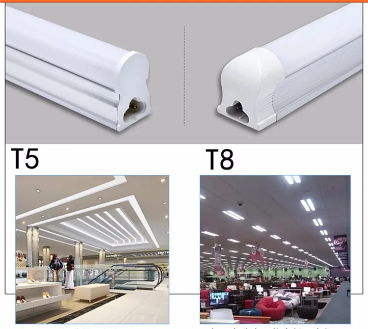 1 шт. ПВХ светодиодный светильник T5 Интегрированный свет 220 в 240 в 300 мм 6 Вт 600 мм 1фт 2фт 10 Вт T5 светодиодный настенный светильник Холодный