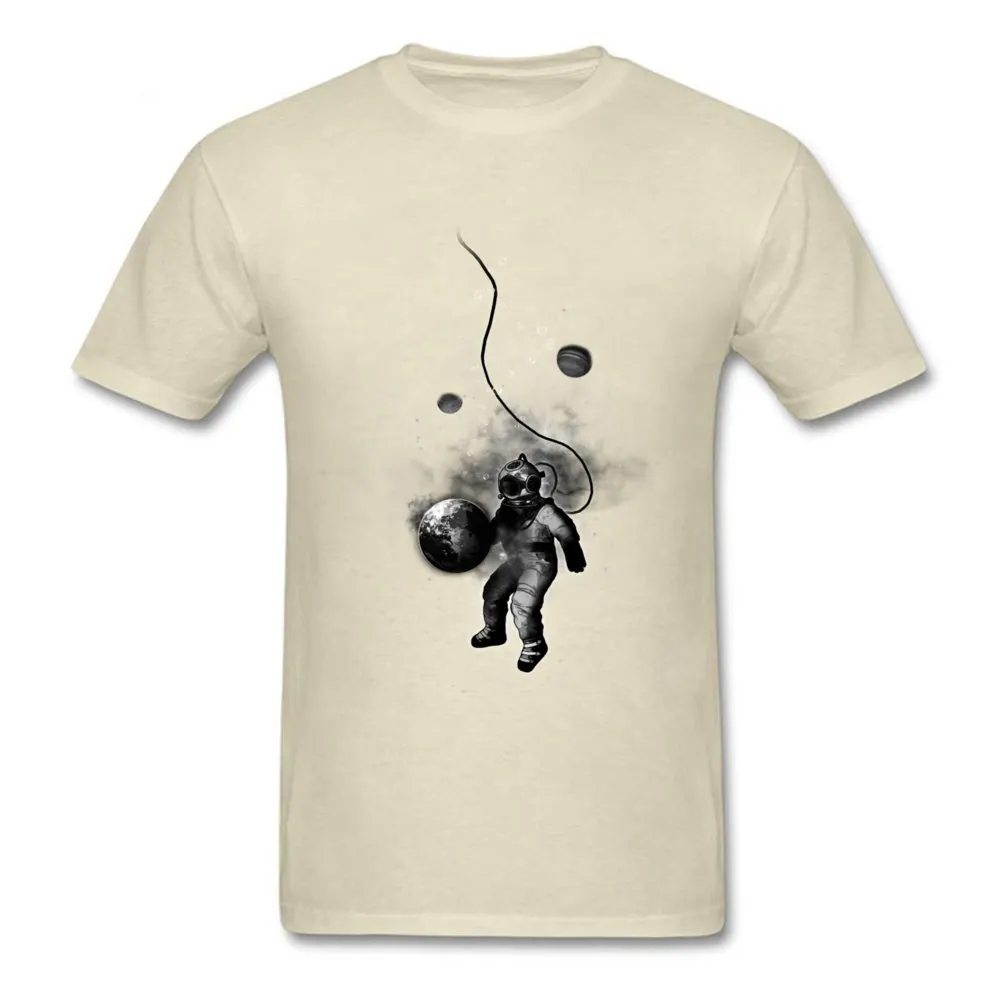 Tops Shirt Deep Sea Space Diver Thanksgiving Day Fashion Group Short Sleeve 100% Cotton O-Neck Man Tshirts Group Tee Shirt Deep Sea Space Diver beige