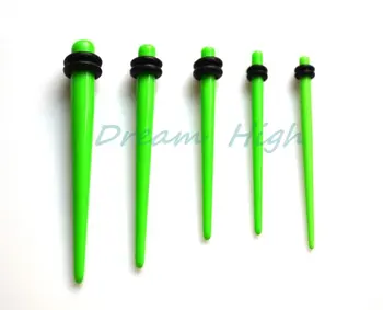 

Free Shipping Green Colour Ear Piercing Taper Stretcher Plug Earring Stretching Expander Expanding Kit Set 1.6-4mm Hot Sale