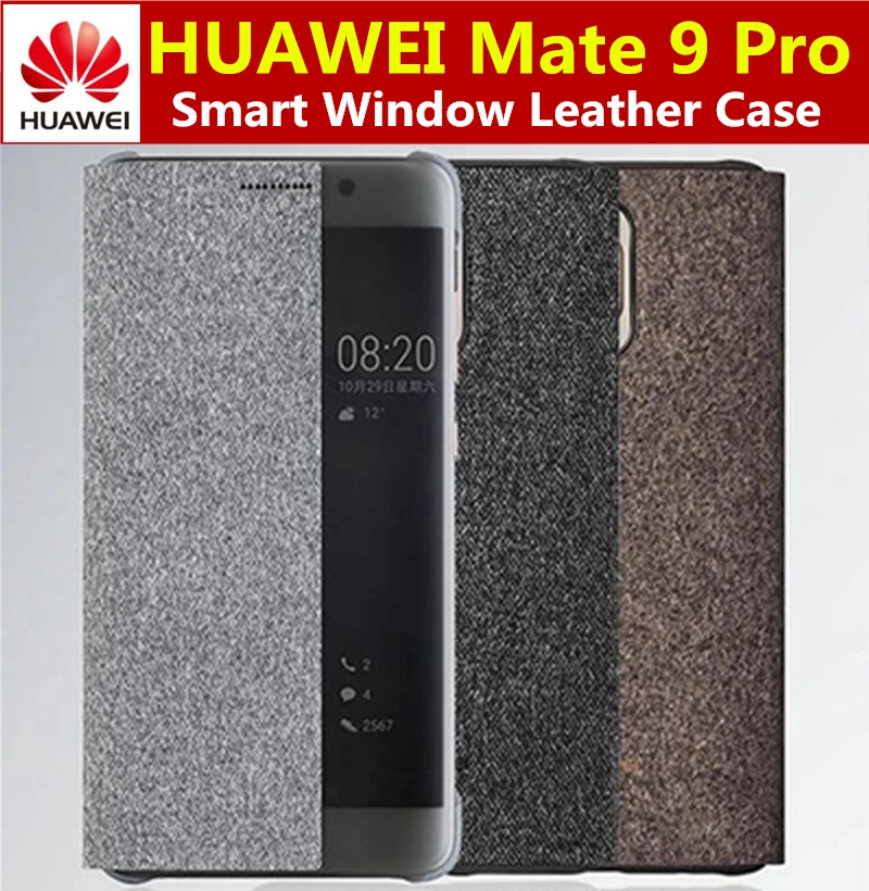 Huawei Коврики 9 Pro случае телефон оригинальная крышка умного окна флип кожаный