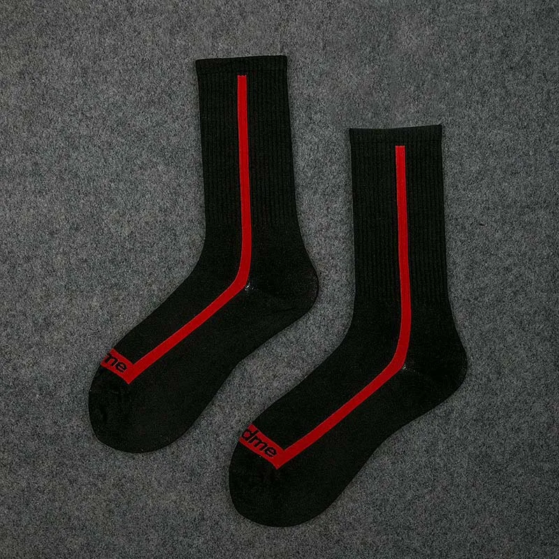 Европа и Америка высокого качества в стиле Harajuku скейт повседневные носки для детей fun-стрит хип-хоп носки с буквами Для женщин/мужские с принтом полосками Носки - Цвет: 6