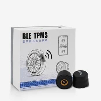 

Motorcycle Bluetooth Tire Pressure Monitoring System TPMS 2 External Sensors For IOS / Android Mobile Phone New
