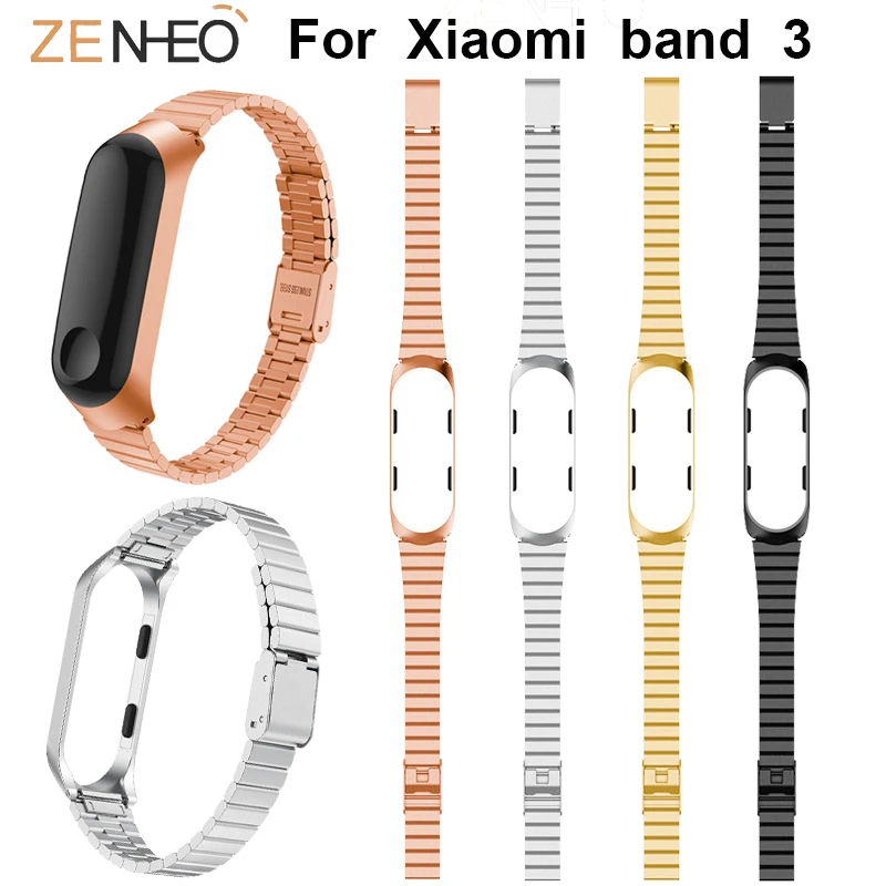 Ремешок для часов Mi Band 3 из нержавеющей стали сменный Браслет Для Xiaomi 3/4