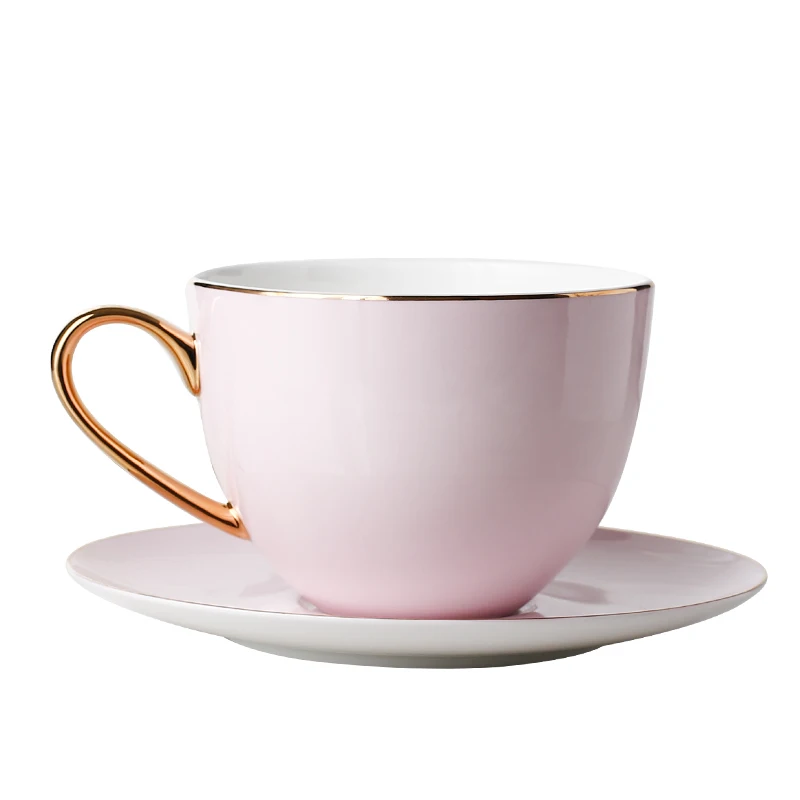 

Creative Europe Style Bone China Coffee Cup & Saucer Set 350ml Large Capacity Afternoon Tea Red Tea Cup Xmas Gift Free Shipping