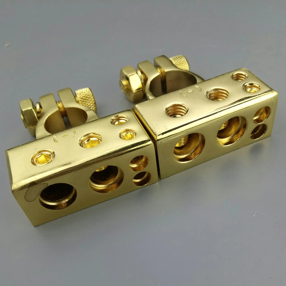 Golden Copper Quick Release Battery Terminals Clamps Connectors