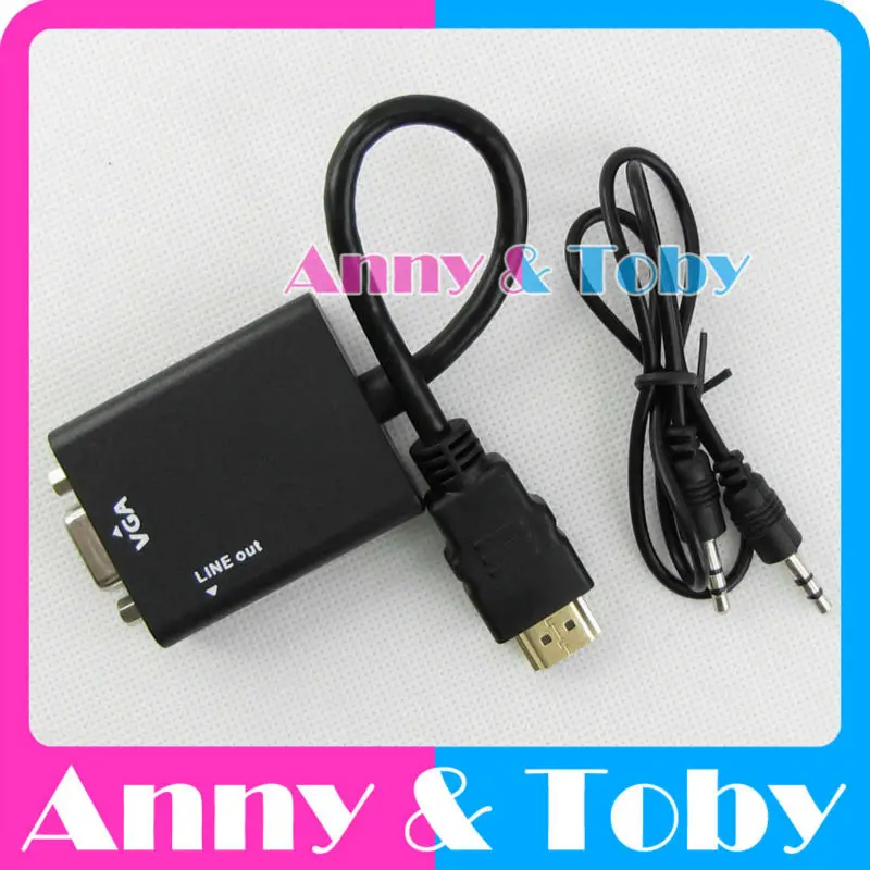 

HDMI TO VGA Cable Video Converter Adapter With 3.5mm Audio for Raspberry Pi 3 Banana PI desktop PC Laptop
