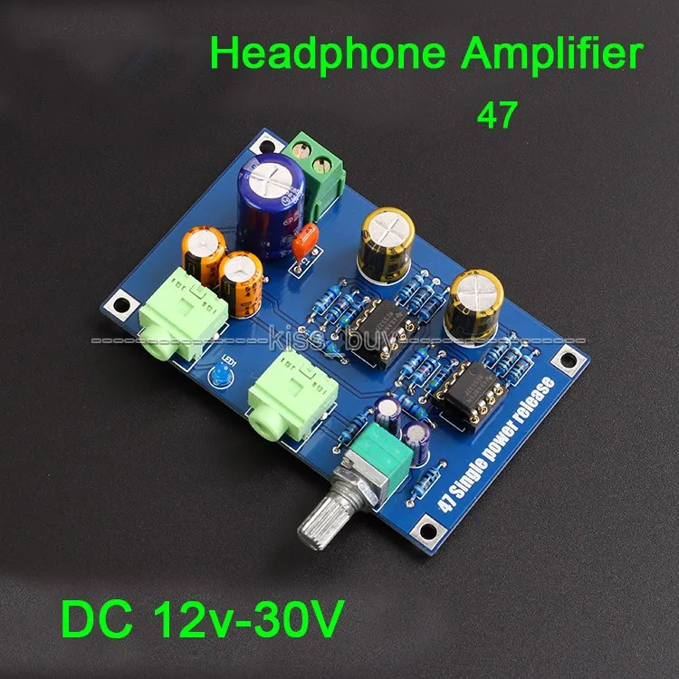 DC 12V 24V Single Supply 47 Audio Headphone Amplifier Board NE5532 OP AMP diy Kits