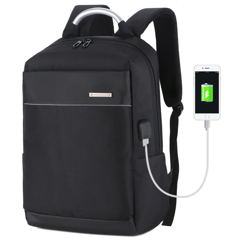 baratas USB Design Unisex Mochila Preta Sacos de Livro para a Escola Mochila Casuais Mochila Mochila de Lona Oxford Laptop Moda Mochila Homens