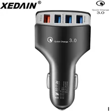 XEDAIN высокое качество 4 Порты и разъёмы зарядных порта USB для автомобиля Зарядное устройство 5V 7A быстрая Беспроводная зарядка для 3,0 автомобиля-Зарядное устройство адаптер для iPhone samsung Xiaomi huawei планшет
