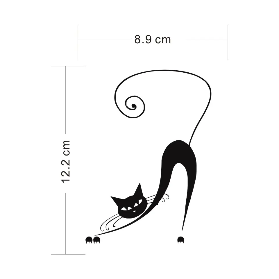 Cunymagos Bending Yawn Siamese Cat Boby Car Sticker Window Decoration Decal Accessories Sticker Auto Wall Car Styling 8.912 (2)