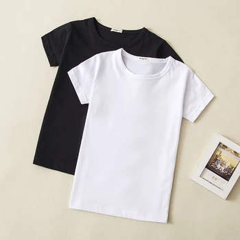 

Wholesale Cotton Children T Shirts Short Sleeve O Neck Top Tees For Kids Baby Girl Boy Casual Shirts 0-14t 5pcs/Lot