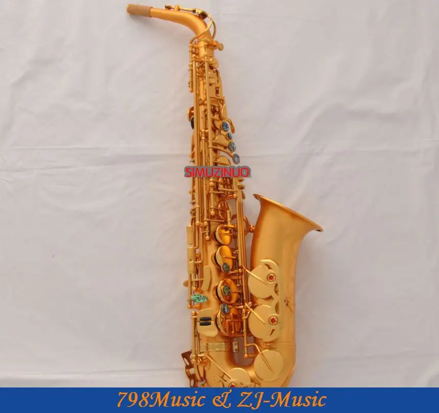Профессиональный позолоченный альт саксофон с жемчужной оболочкой и чехол