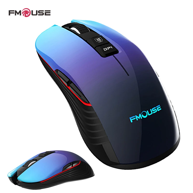 M600 Pro Rechargeable Wireless Gaming Mouse Optical LED 2.4GHz Computer Mouse with USB Receiver Silent Click 4 DPI 8 Buttons