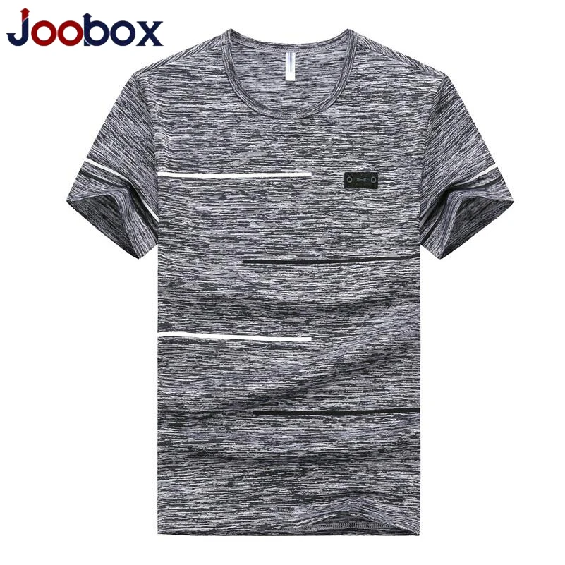 JOOBOX Летняя мода для мужчин; короткий рукав круглый средства ухода за кожей шеи футболка быстросохнущая мужчин Slim Fit Топ хип-хоп футболк
