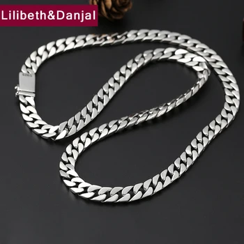 

2019 Women Men 8mm Thick Choker Necklace 100% 925 Sterling silver Smooth Chain Pendant Necklace Long Fashion Fine Jewelry N47