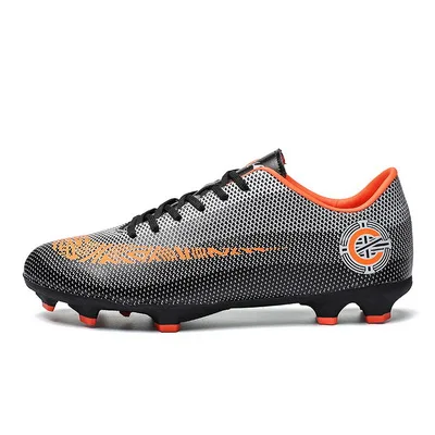 Г. Ограниченная серия Chuteira Futsal Chuteira Futebol, новая футбольная обувь для мальчиков, Fg бутсы, Детские тренировочные ботинки 33-44 - Цвет: black orange fg