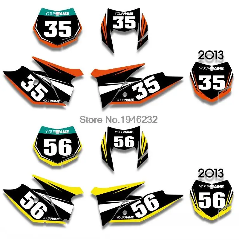 

NICECNC Custom Number Plate Background Graphics Sticker & Decal For KTM XC 2011