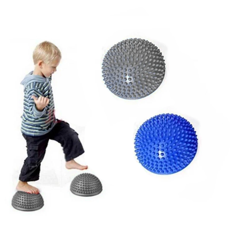 

Inflatable Half Yoga Ball Inflatable Massage Point Half Fit Ball Balance Trainer Stabilizer Pilates Fitness Balancing Bosu Balls