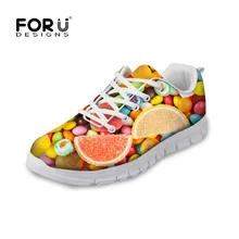 FORUDESIGNS/модные Карамельный цвет на шнуровке дамские туфли на плоской подошве Повседневное Женская дышащая обувь для отдыха Туфли без каблуков Женский, сетчатый обувь «Zapatos»