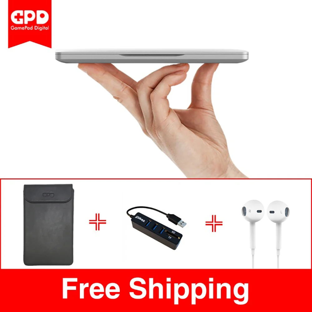 New Original GPD Pocket2 Pocket 2 7 Inch Mini Pocket Laptop notebook UMPC Windows 10 System CPU m3-8100y 8GB/128GB