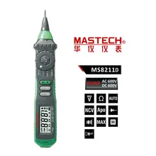 Mastech MS8211D измерители типа ручки Мультитул Цифровой мультиметр uto диапазон DMM мультитестер Ток Напряжение NCV логический диод тестер