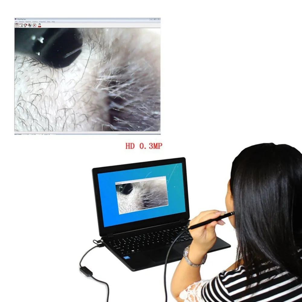 Многофункциональный HD visual Ложка уха с мини Камера USB Ухо Тематические товары про рептилий и земноводных эндоскопа уха Здоровье и гигиена