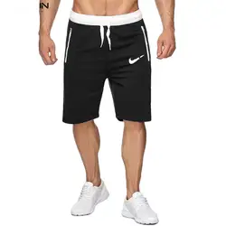 Новые модные мужские спортивные пляжные шорты, брюки, хлопковые спортивные брюки, шорты для фитнеса, повседневные спортивные шорты