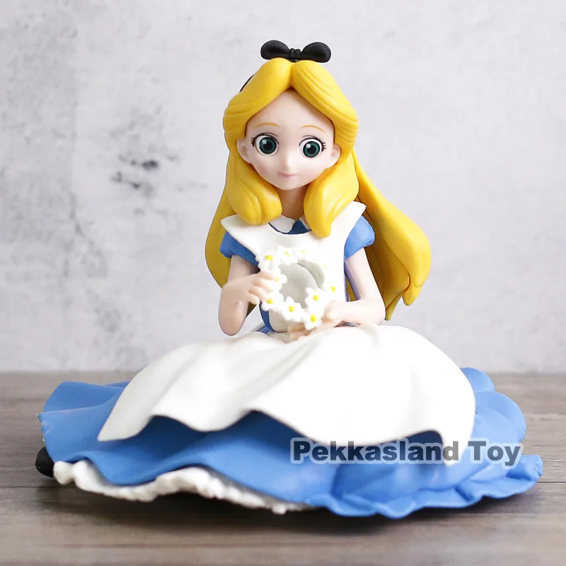 

Q Posket Princess Dolls Crystalux Alice in Wonderland PVC Figure Collectible Model Toy Gift for Girls