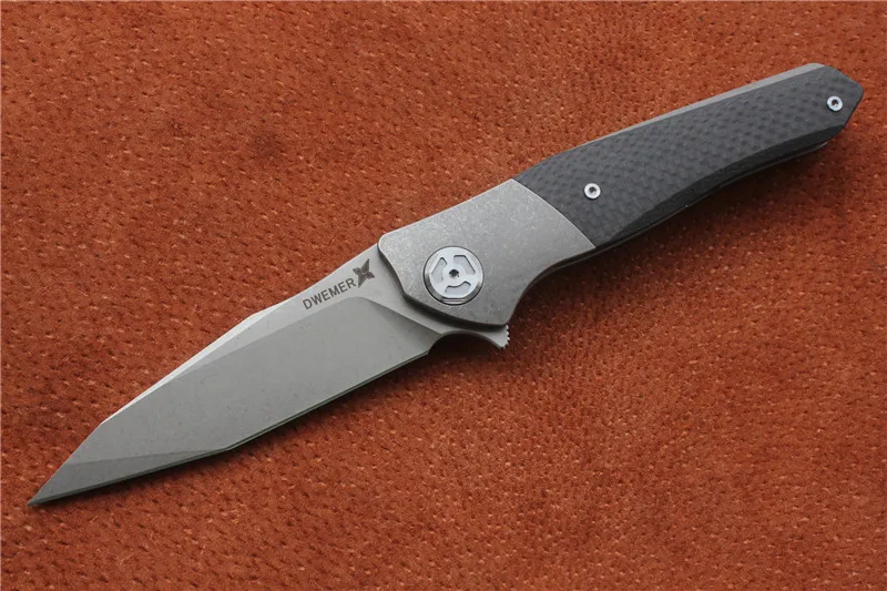 Высокое качество, Maxace Dwemer Assassin складной нож, углеродное волокно(Stonewash), лезвие: M390, Спорт на открытом воздухе Кемпинг Охота Ручной инструмент - Цвет: Gray 1