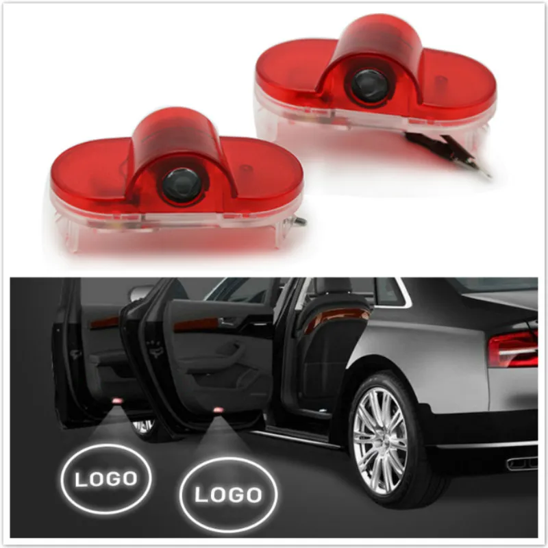 2pcs 3D LED Car Door Warning Light Laser Logo Projector Lights