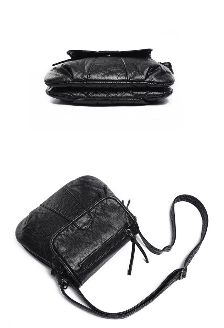 Brand Women Messenger Bags Crossbody PU Leather Shoulder Bag High Quality Women Bags Handbags khaki 25cm*22cm*3cm 6