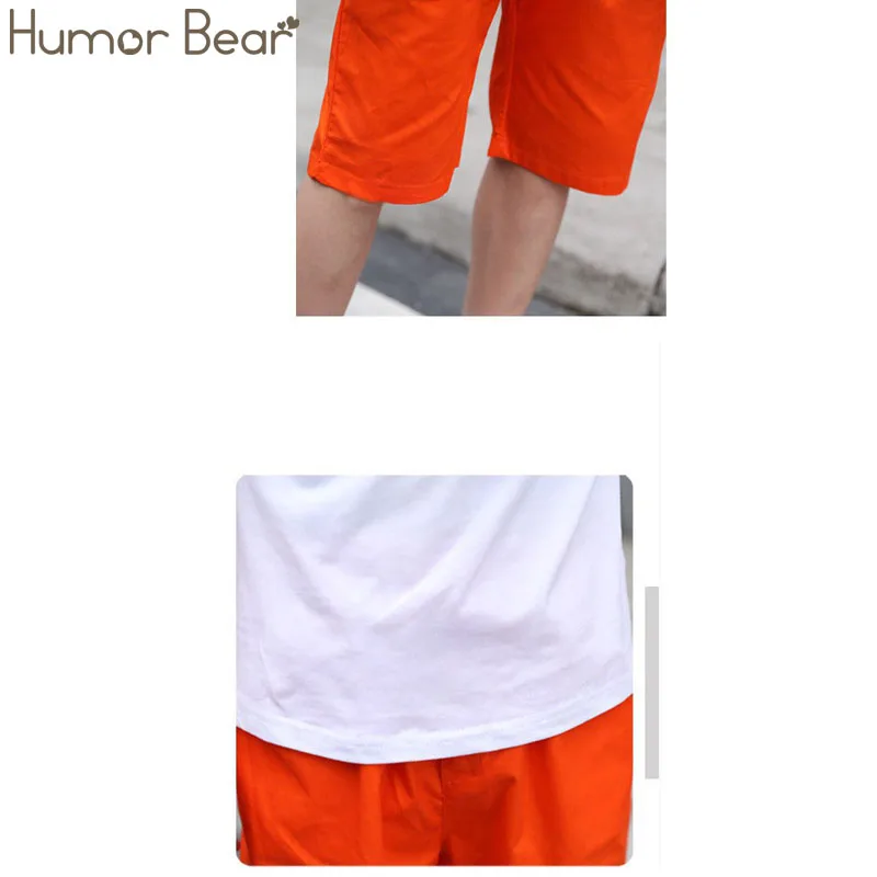 Humor Bear/Новинка года, комплект летней одежды для мальчиков, одежда для маленьких мальчиков, комплекты одежды для детей, комплект одежды из 2 предметов: цветная рубашка+ штаны, костюм для мальчиков