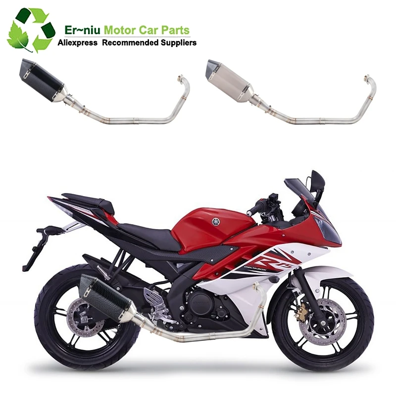 

R15 YZF-R15 MT15 Motorcycle Full System Exhaust Muffler Escape Modified Link Pipe Slip-On For yamaha R15 2008-2017