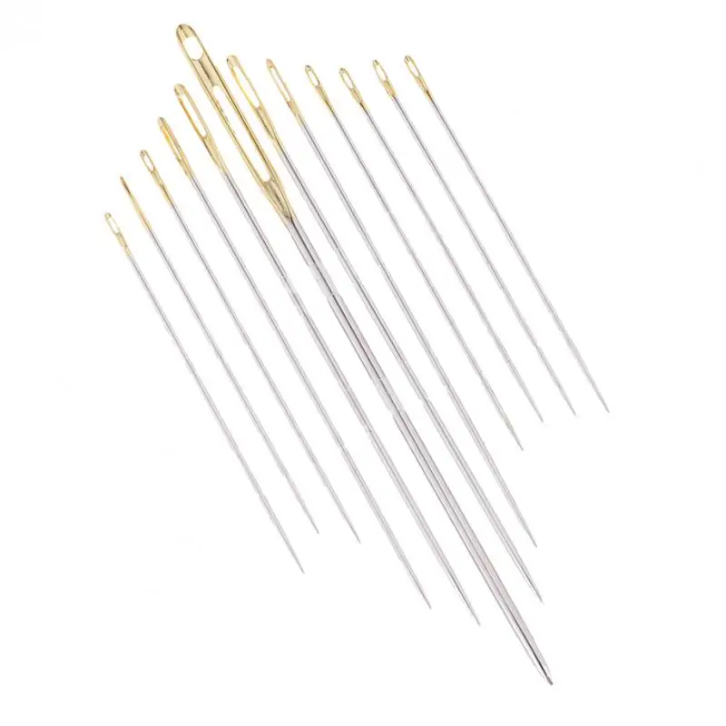 

12Pcs Thick Big Eye Sewing Threading Embroidery Hand Needles for Embroidery Quilting Darning Assorted 5 Size
