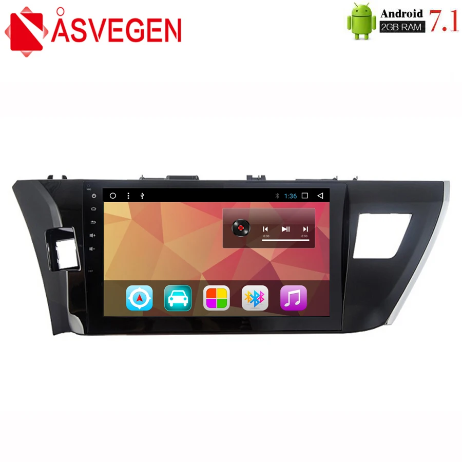 

Asvegen Android 7.1 Car Stereo Player For Toyota Corolla 2014-2016 Bluetooth Radio GPS Navigation Audio Multimedia DVD Player